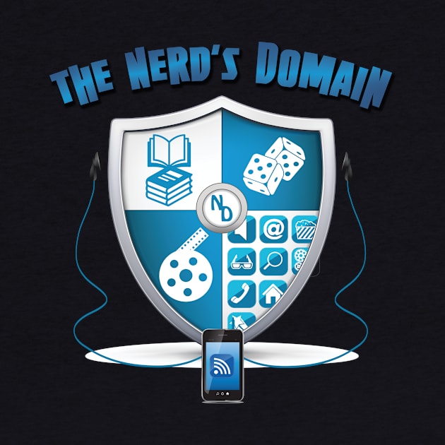 Nerd's Domain Shield with Wordmark by The Nerd's Domain